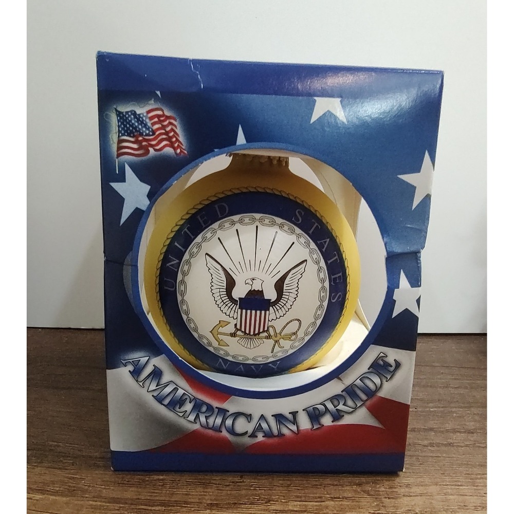 Krebs US Navy Military Christmas Ornament American Pride Vtg A8